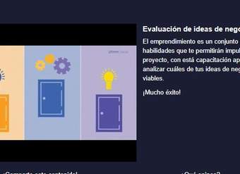 Curso: Evaluación de ideas de negocio