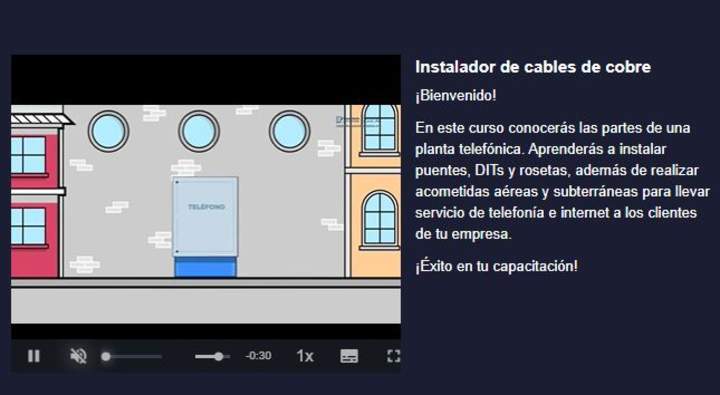 Curso: Instalador de cables de cobre