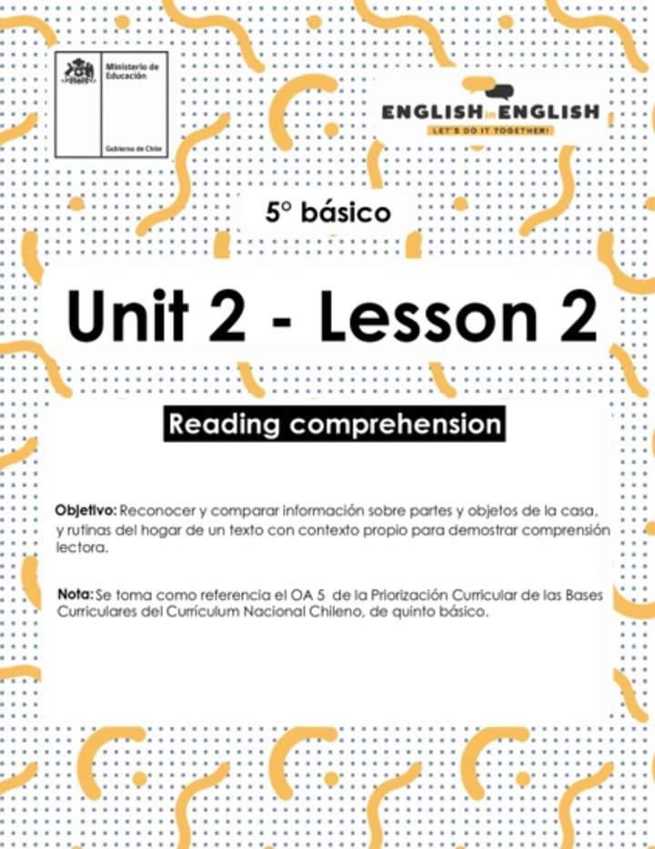 Actividades: 5° Básico Unidad 2 - Lesson 2