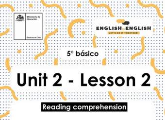 Actividades: 5° Básico Unidad 2 - Lesson 2