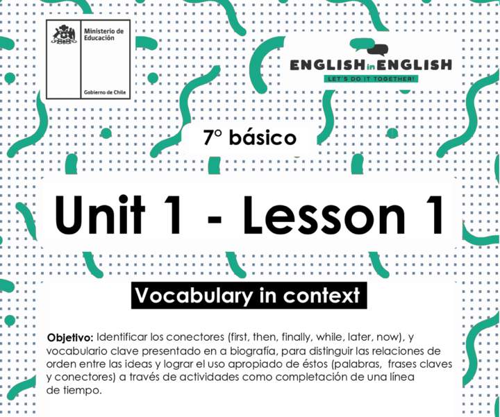 Lesson 1 Inglés 7º básico