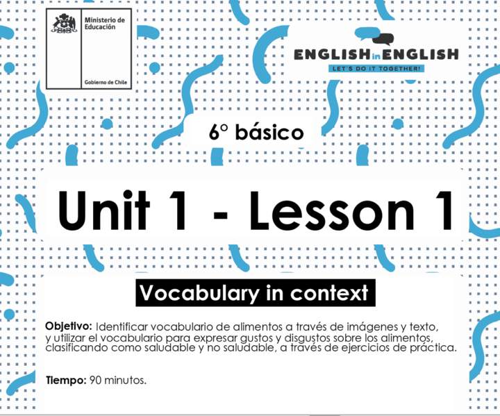 Lesson 1 Inglés 6º básico