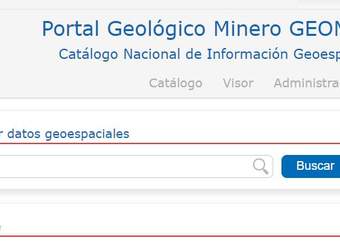 Portal geológico Minero, SERNAGEOMIN.