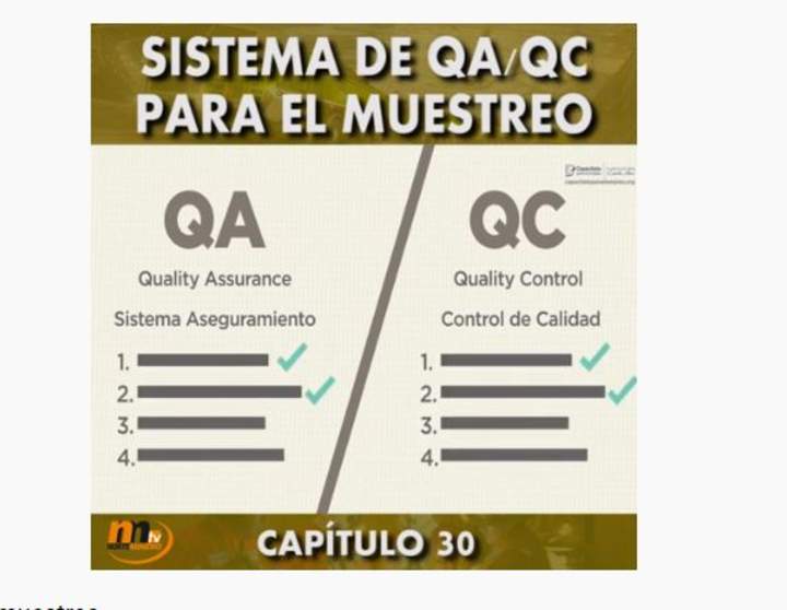 Video Sistema QA QC para muestreo, portal para mineros.