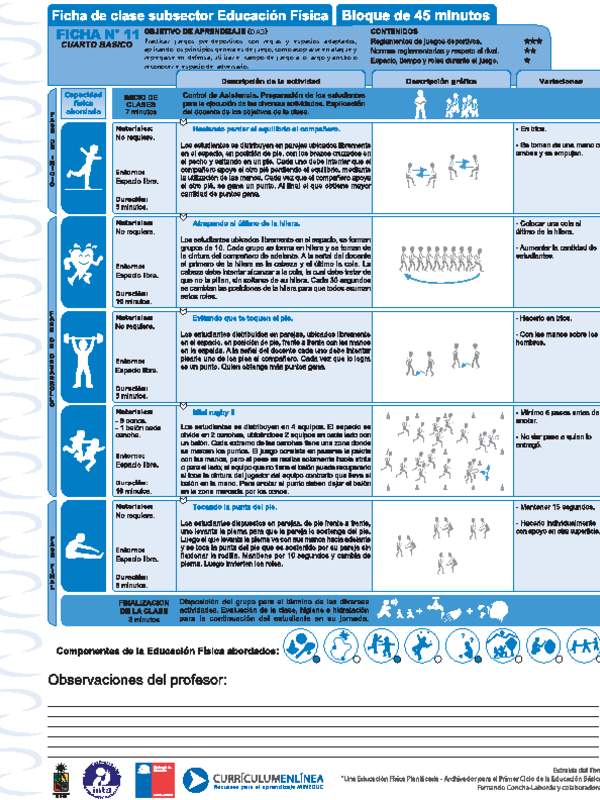 Juegos Predeportivos Ficha N° 11