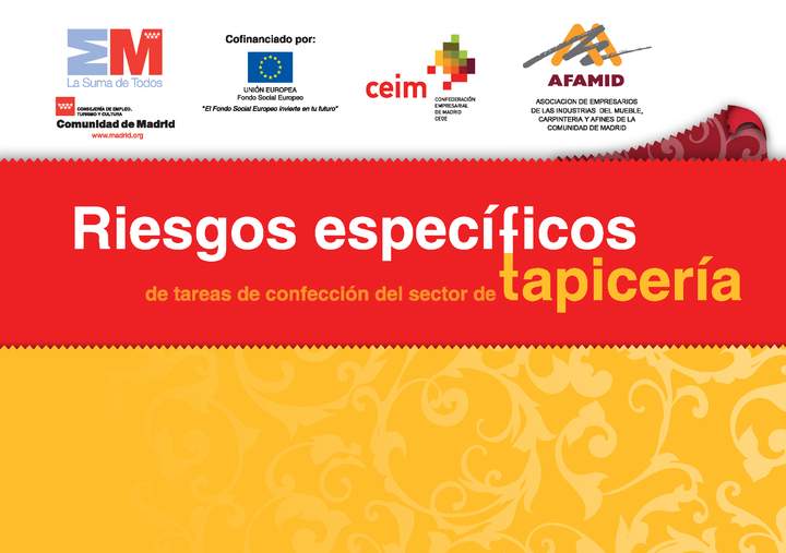 AFAMID (2012). Riesgos específicos de tareas de confección del sector de tapicería