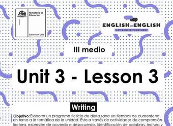Inglés 3° Medio Unidad 3 - Lesson 3