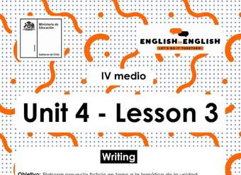 Inglés 4° Medio Unidad 4 - Lesson 3