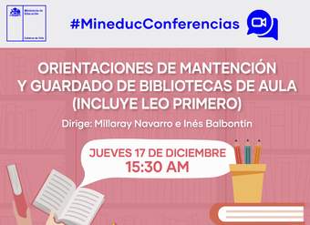 Orientaciones sobre mantención y guardado de biblioteca de aula