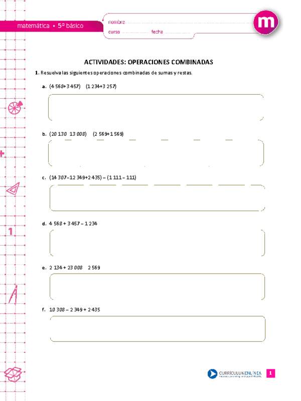 Operaciones combinadas