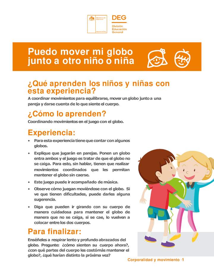 Puedo mover mi globo junto a otro niño o niña