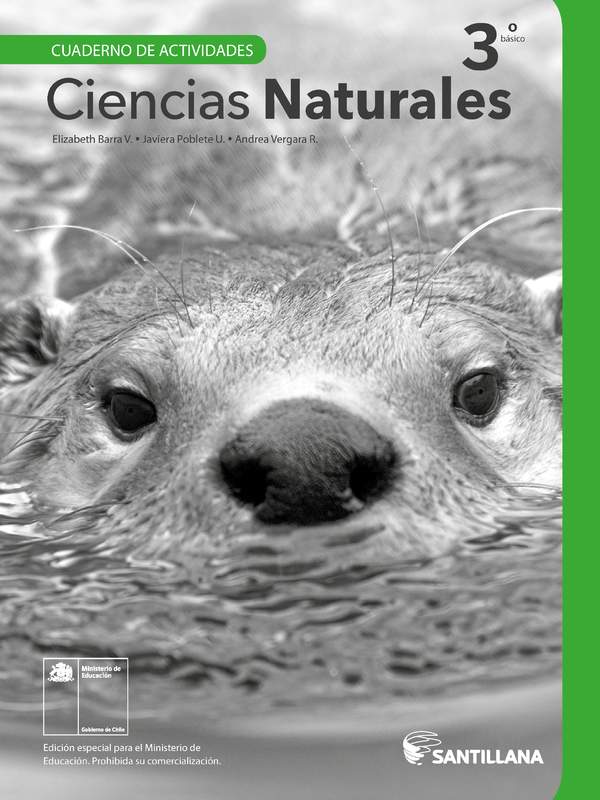 Ciencias Naturales 3° Básico, Cuaderno de actividades - Fragmento de muestra
