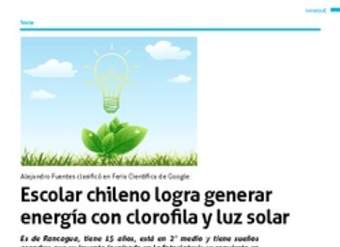 Lectura sobre la producción de energía a través del pasto