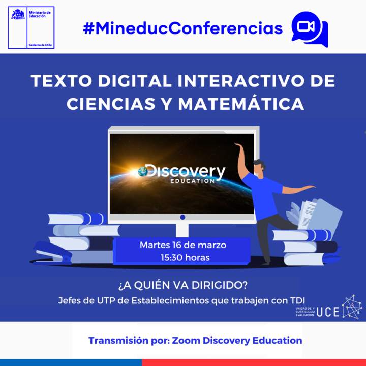 Conferencia: Texto digital interactivo de Ciencias y Matemática  año 2021, martes  16 de marzo 15:30 horas