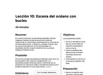 Lección 10: Escena del océano con bucles