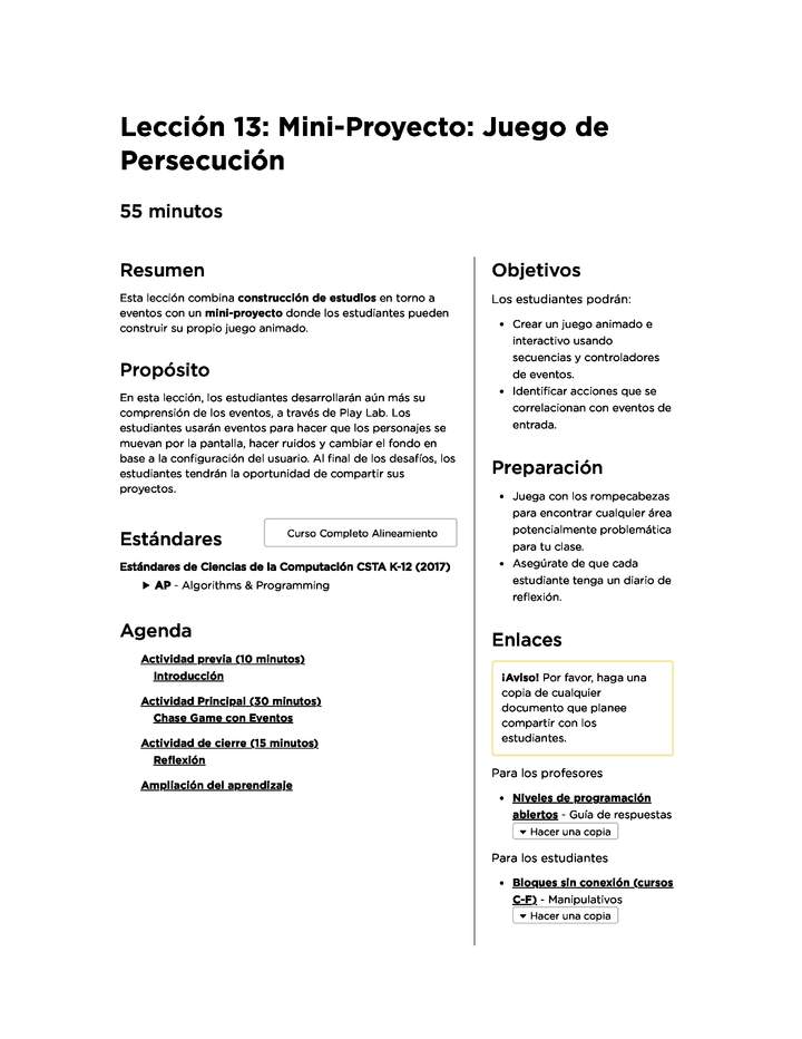 Lección 13: Mini-Proyecto: Juego de Persecución