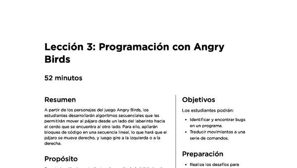 Lección 3: Programación con Angry Birds