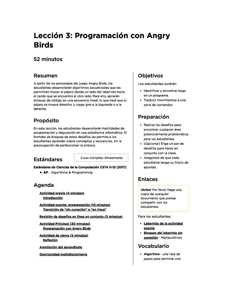 Lección 3: Programación con Angry Birds