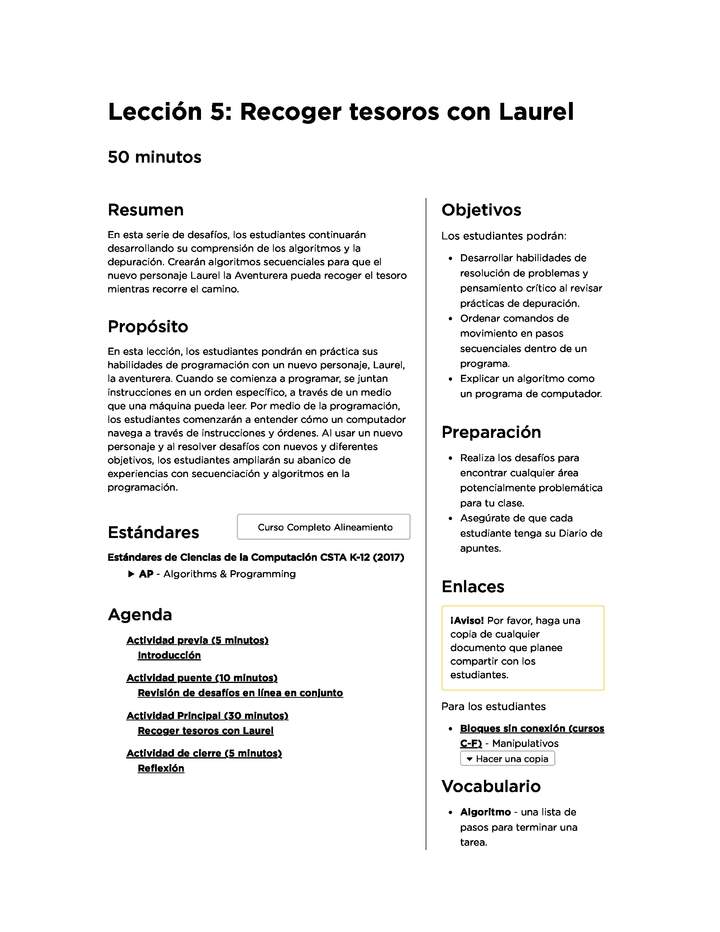 Recoger tesoros con Laurel