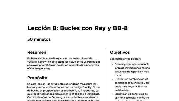 Lección 8: Loops con Rey y BB-8