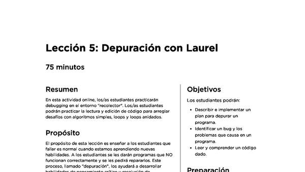 Lección 5: Depuración con Laurel