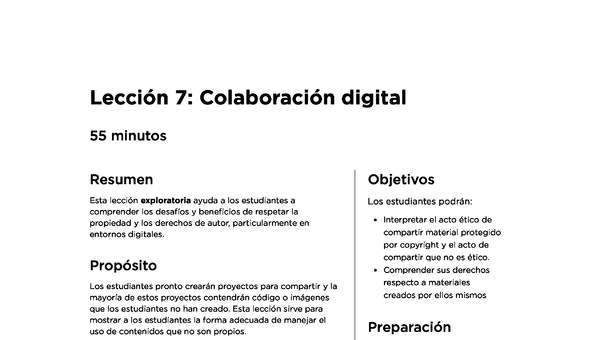 Lección 7: Colaboración digital