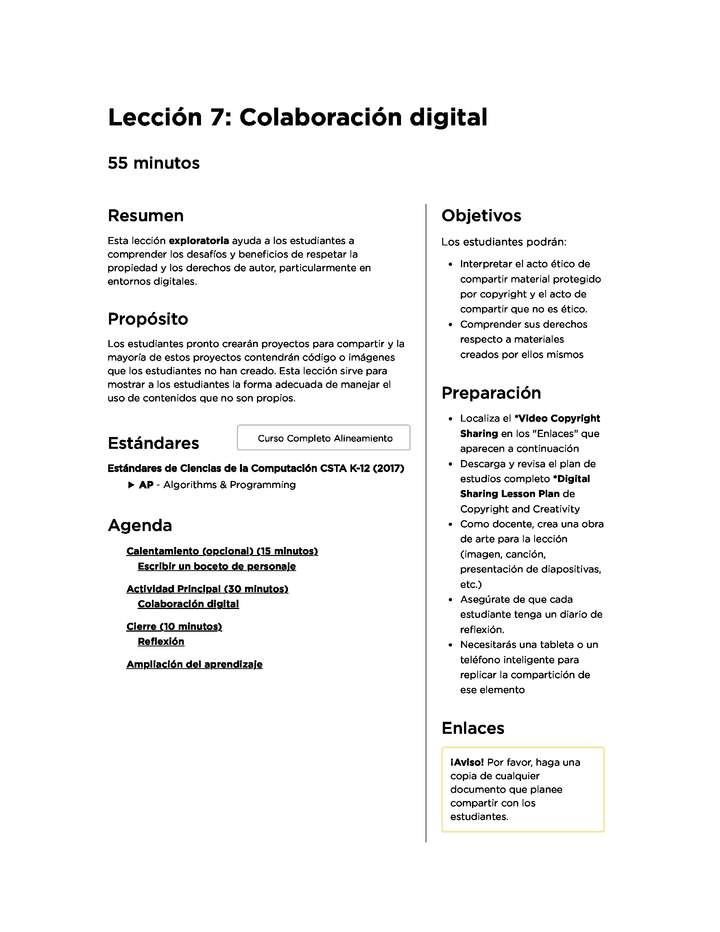 Lección 7: Colaboración digital