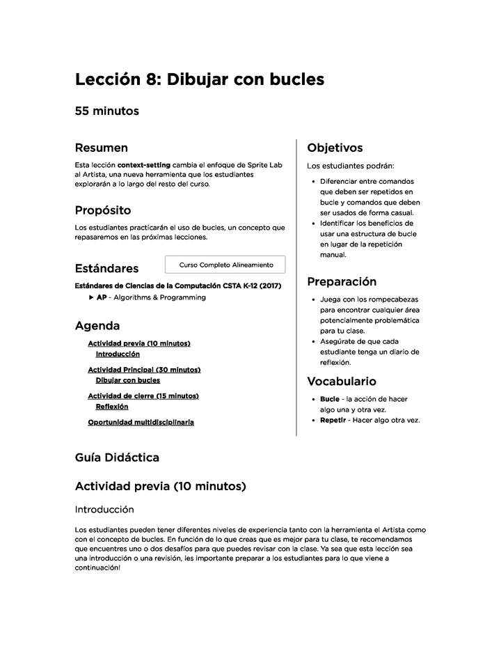 Lección 8: Dibujar con bucles