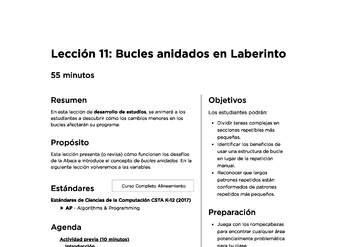 Lección 11: Bucles anidados en Laberinto