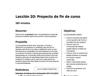 Lección 20: Proyecto de fin de curso