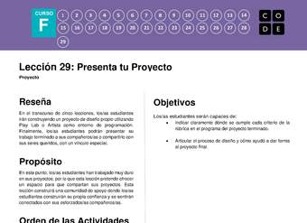 Lección 29: Presenta tu Proyecto