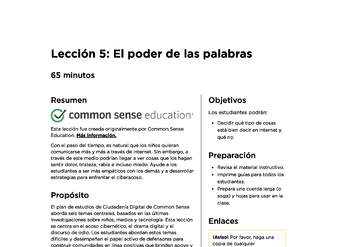Lección 5: El poder de las palabras
