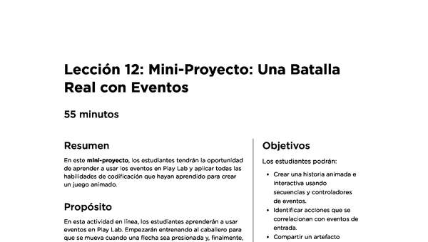 Lección 12: Mini-Proyecto: Una Batalla Real con Eventos