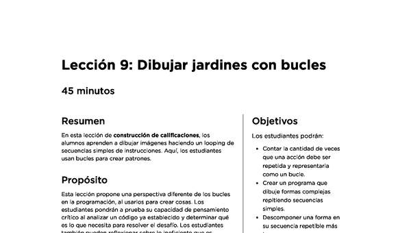 Lección 9: Dibujar jardines con bucles