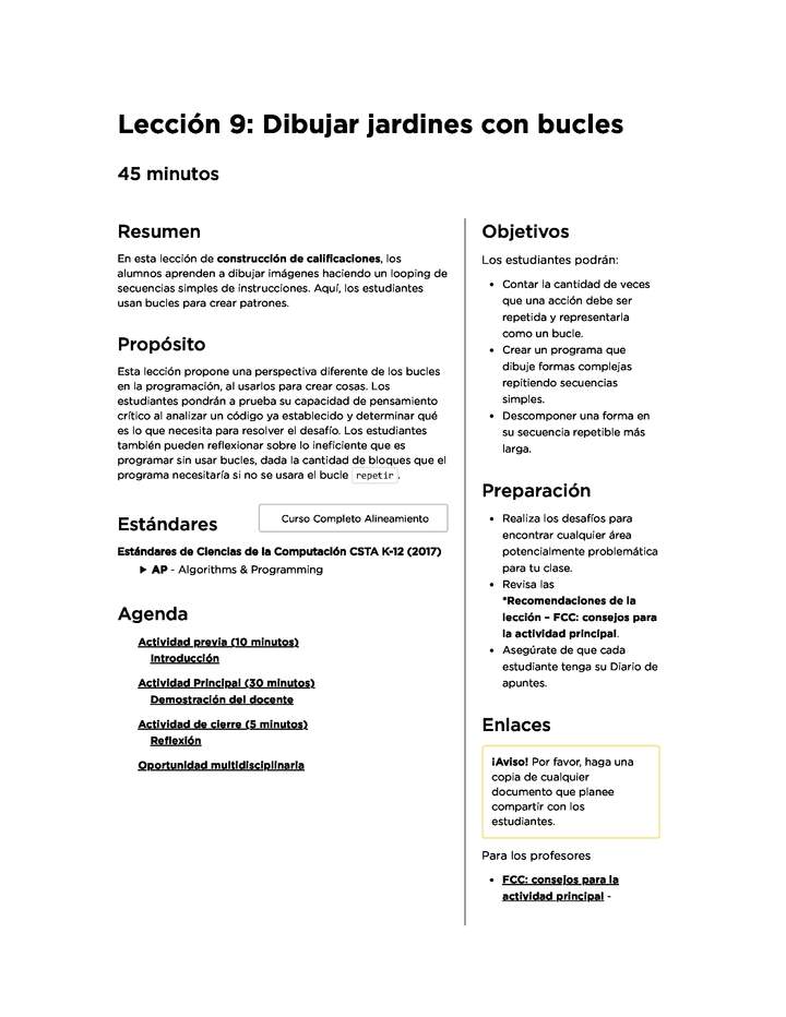 Lección 9: Dibujar jardines con bucles