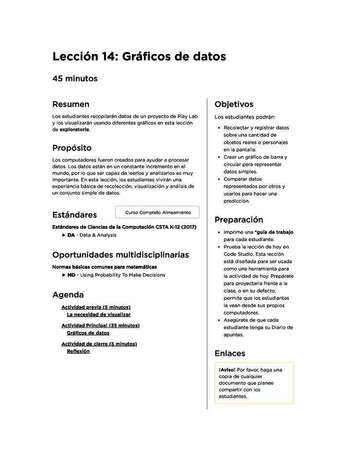 Lección 14: Gráficos de datos