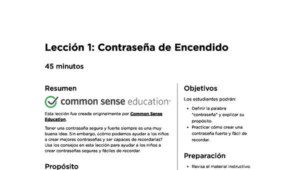 Lección 1: Contraseña de Encendido