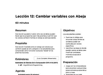 Lección 12: Cambiar variables con Abeja