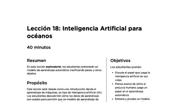 Lección 18: Inteligencia Artificial para océanos