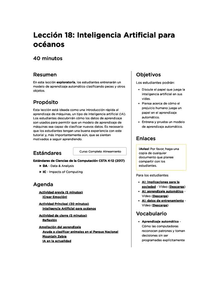 Lección 18: Inteligencia Artificial para océanos