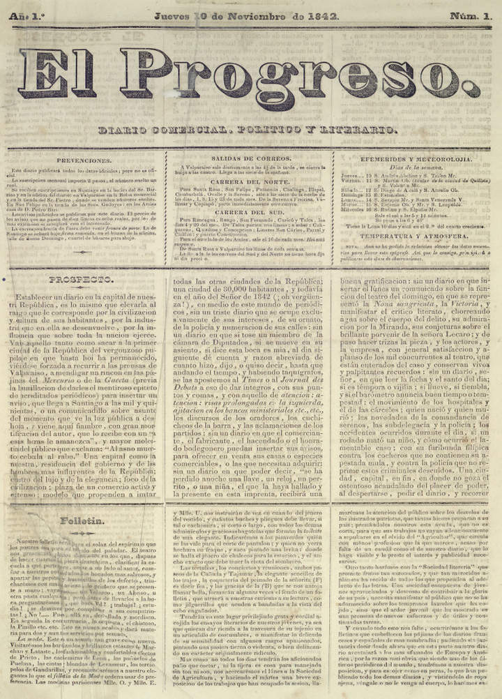 El Progreso (1842-1853) El Progreso (1842-1853)