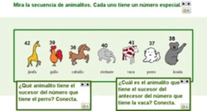 Identificar el antecesor o sucesor de un número (I)