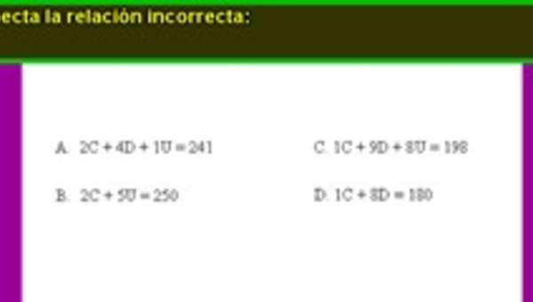 Identificar un número dada la cantidad de unidades, decenas y centenas que posee