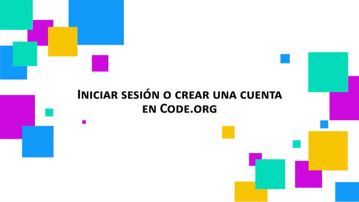 Iniciar sesión o crear una cuenta en CODE.ORG