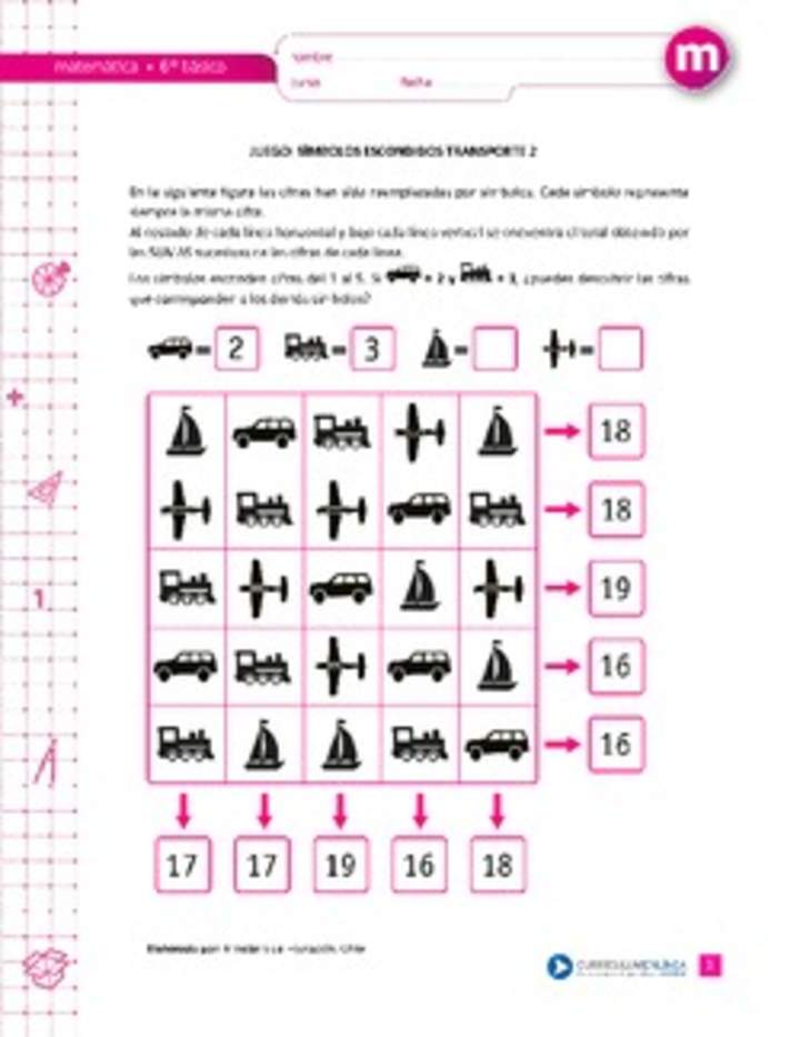 Juego: símbolos escondidos transporte 2