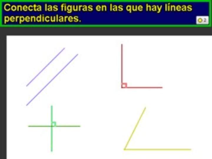 Identificar figuras con líneas perpendiculares