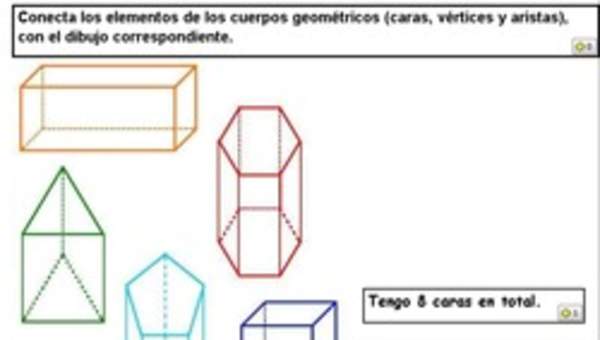 Identificar número de caras y aristas en figuras 3D dadas (I)