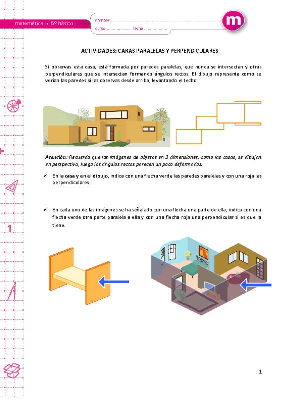 Caras paralelas y perpendiculares