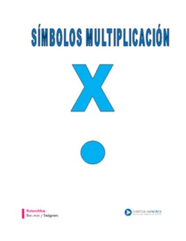 Símbolo multiplicación