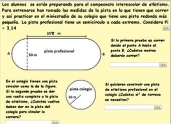 Calculando la longitud de una pista de atletismo